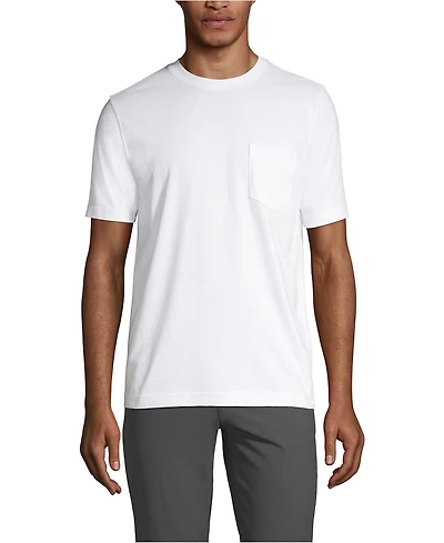 Lands' End Men's Super-t Short Sleeve T-Shirt with Pocket