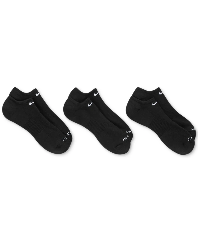 Nike Unisex Everyday Plus Cushion Training No-Show Socks 3 Pairs