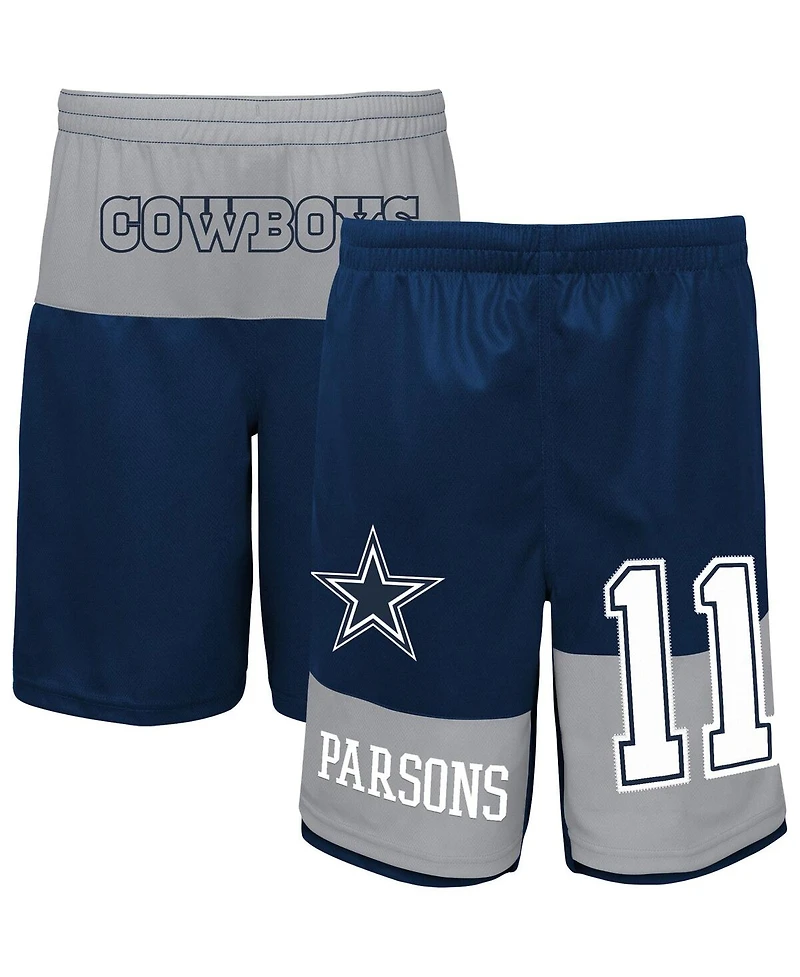 Big Boys Micah Parsons Navy Dallas Cowboys Player Name and Number Shorts
