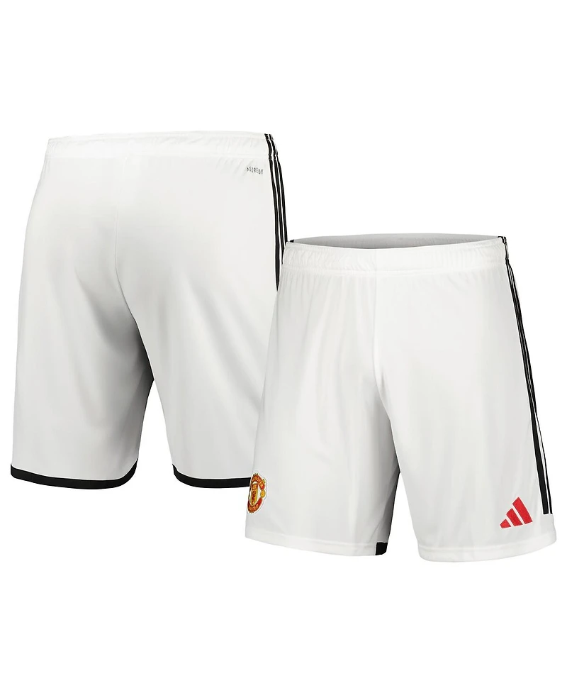 Men's adidas White Manchester United 2023/24 Home Replica Shorts