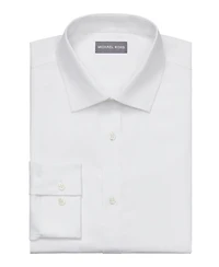 Michael Kors Men's Airsoft Slim Fit Untucked Length Wrinkle Free Stretch Dress Shirt