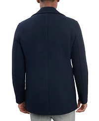London Fog Men Double-Breasted Wool Blend Peacoat