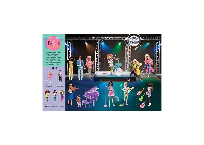 Barbie- Super Sticker Book- Through the Decades by Marilyn Easton
