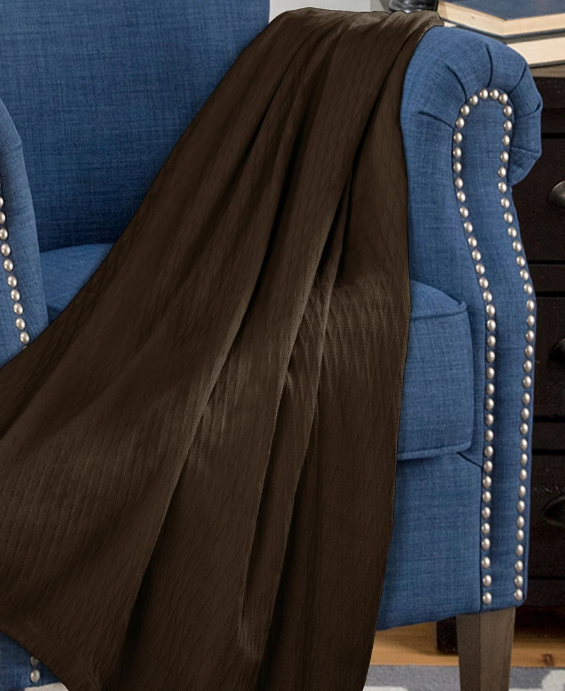 Superior Diamond Pattern All Season Woven Cotton Blanket, Full/Queen