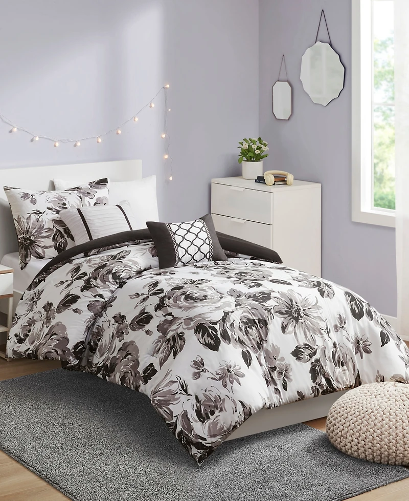 Intelligent Design Dorsey Floral 5-Pc. Comforter Set, King/California King