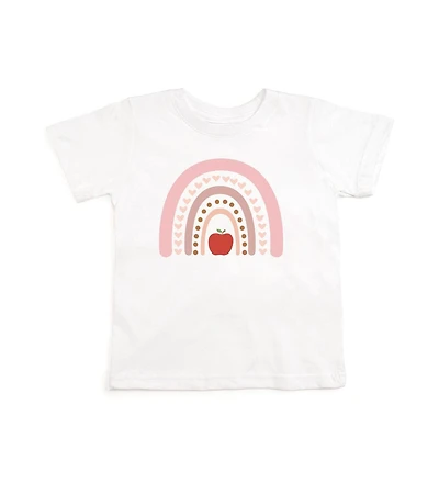 Sweet Wink Little and Big Girls Apple Rainbow Short Sleeve T-Shirt