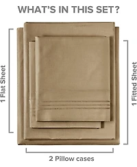 Piece Microfiber Solid Sheet Set