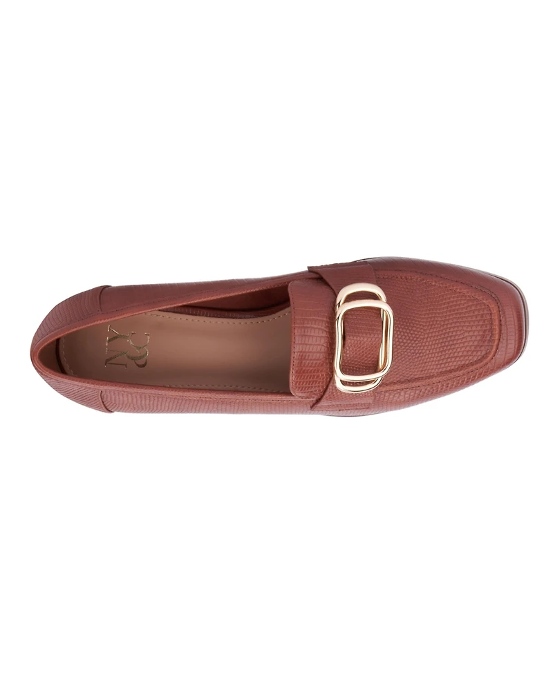 New York & Company Women's Ramira- Slip-On Metal Accent Loafers