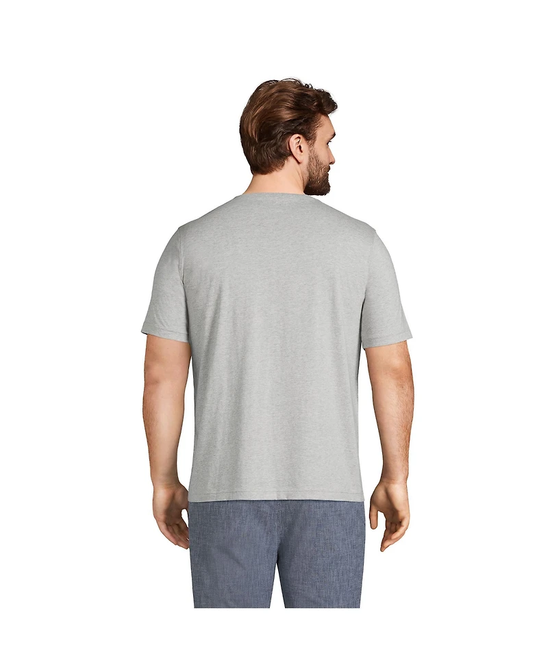 Lands' End Big & Tall Short Sleeve Super-t Henley T-Shirt