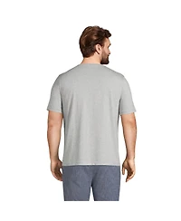 Lands' End Big & Tall Short Sleeve Super-t Henley T-Shirt