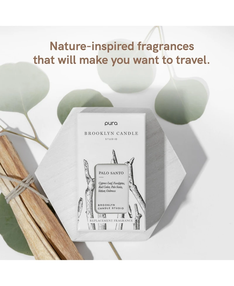 Pura Brooklyn Candle Studio - Palo Santo - Home Scent Refill - Smart Home Air Diffuser Fragrance - Up to 120-Hours of Luxury Fragrance per Vial