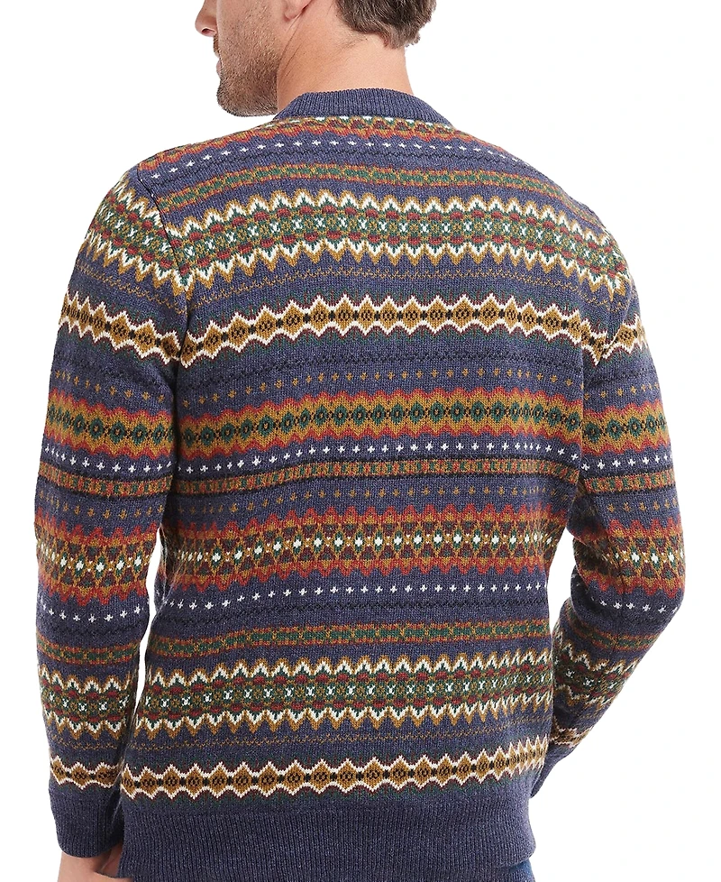 Barbour Men's Case Fair Isle Crewneck Sweater