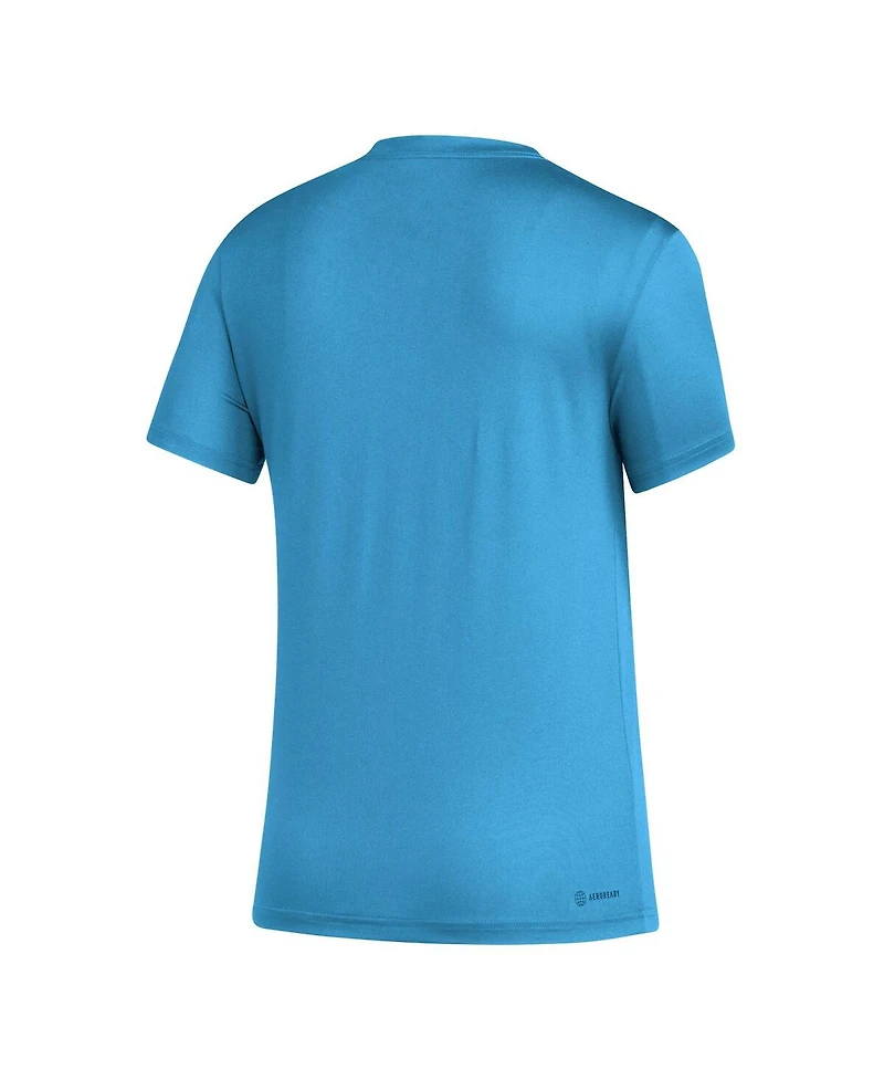 Women's adidas Light Blue New York City Fc Aeroready Club Icon T-shirt