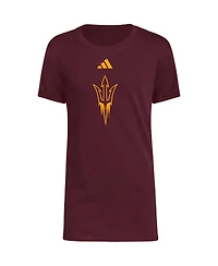Big Boys adidas Maroon Arizona State Sun Devils 2023 Sideline Locker Room Logo Fresh T-shirt