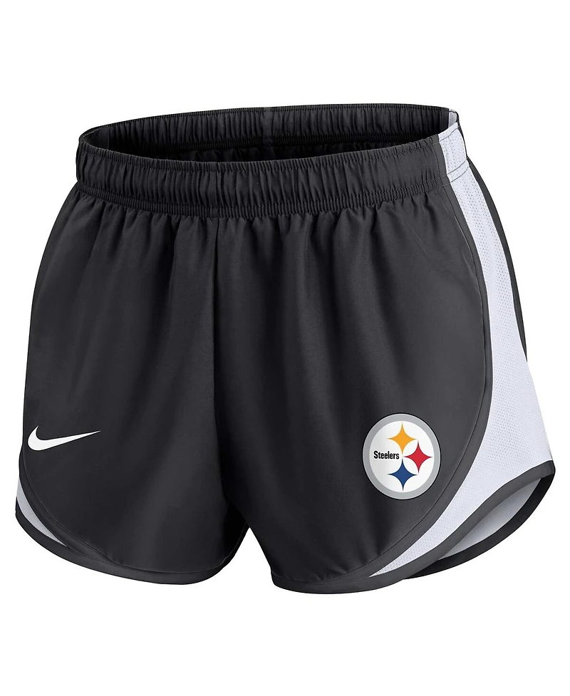 Women's Nike Black Pittsburgh Steelers Plus Size Tempo Shorts