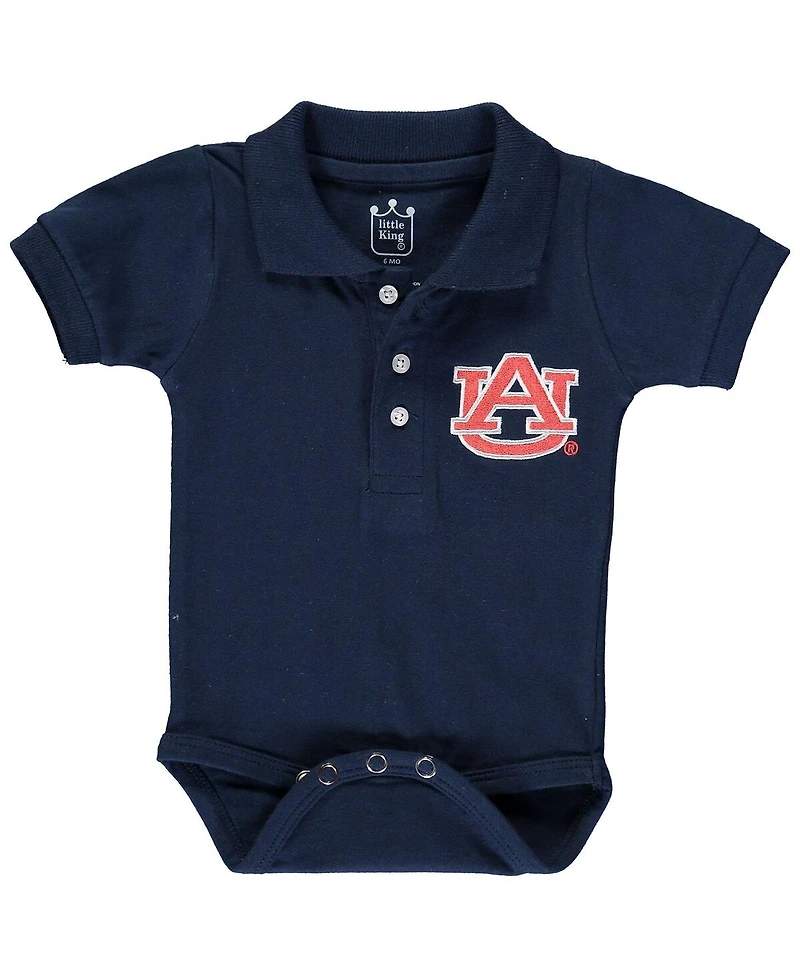 Infant Boys and Girls Navy Auburn Tigers Polo Bodysuit