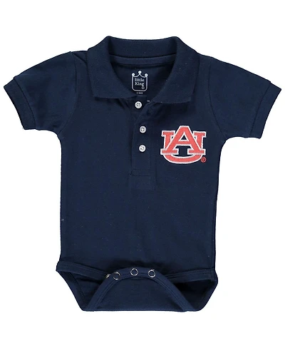 Infant Boys and Girls Navy Auburn Tigers Polo Bodysuit