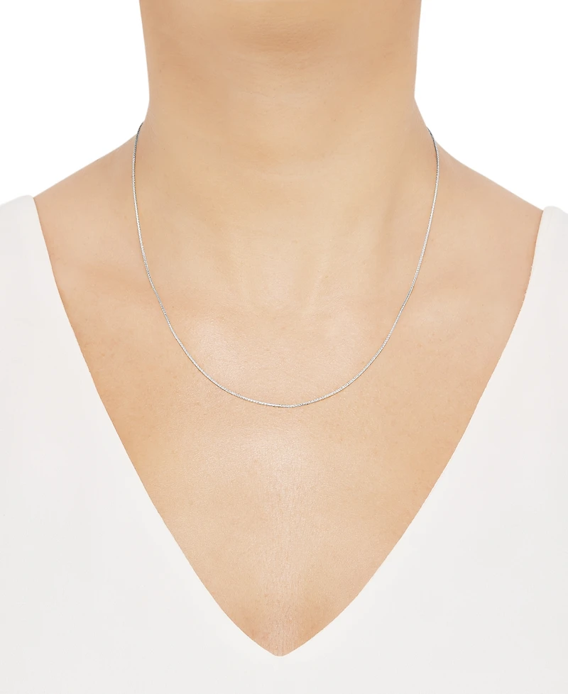Italian Gold Wheat Link 18" Chain Necklace 14k