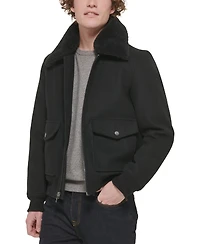 Tommy Hilfiger Men's Faux-Fur-Collar Bomber Jacket