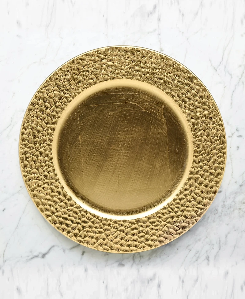 American Atelier Hammered Charger Plate 12 Piece Dinnerware Set, Service for