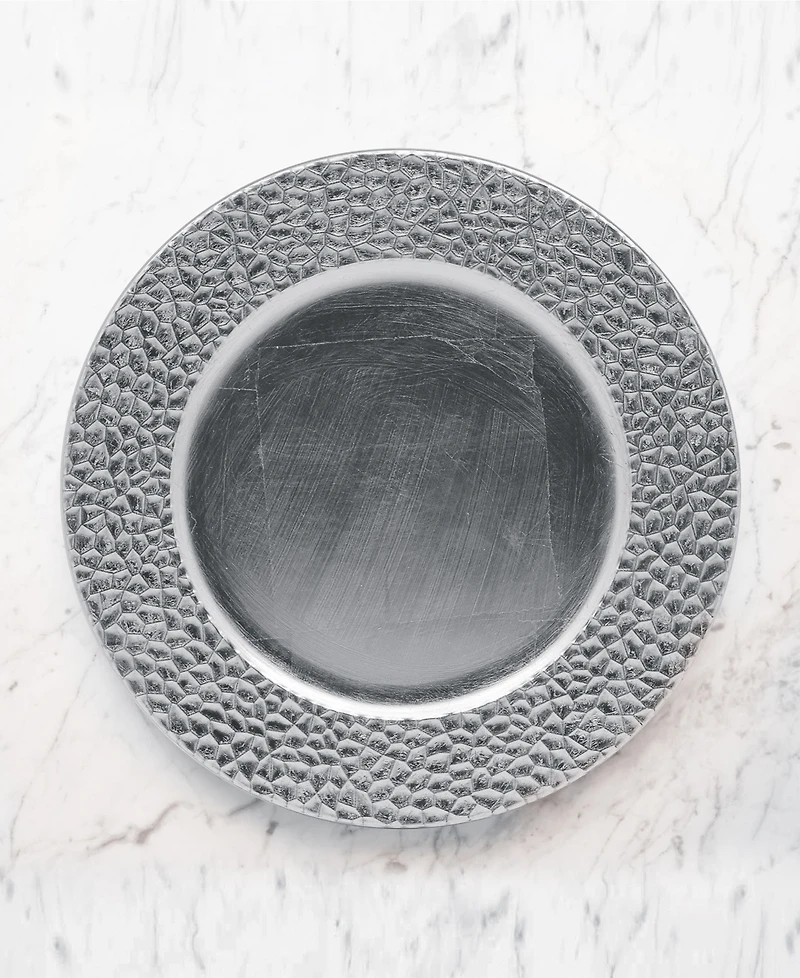 American Atelier Hammered Charger Plate 12 Piece Dinnerware Set, Service for 12