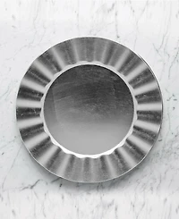American Atelier Round Ruffled Charger Plate 12 Piece Dinnerware Set, Service for 12