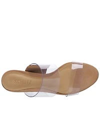 Schutz Women's Victorie Mid Block Heel Sandals
