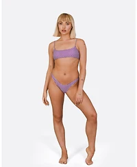 Oosc Women's Checkmate Brazilian Bikini Bottoms