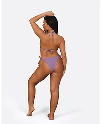 Oosc Women's Checkmate Tie Side Bikini Bottoms