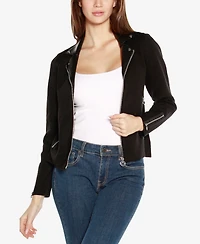 Belldini Black Label Women's Motorcycle Sweater Jacket