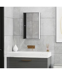 HomCom Bathroom Wall Mount Mirro Medicine Storage Cabinet 3 Level New