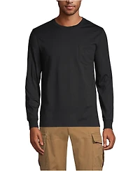 Lands' End Men's Super-t Long Sleeve T-Shirt with Pocket