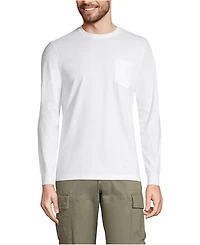 Lands' End Men's Super-t Long Sleeve T-Shirt with Pocket