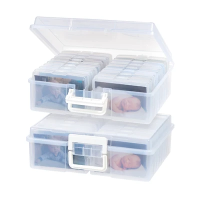Iris 2 Pack Extra Large 4" x 6" Photo and Embellishment Craft Keeper with 16 cases