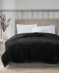 Madison Park Coleman Plush Reversible HeiQ Smart Temperature Down Alternative Blanket