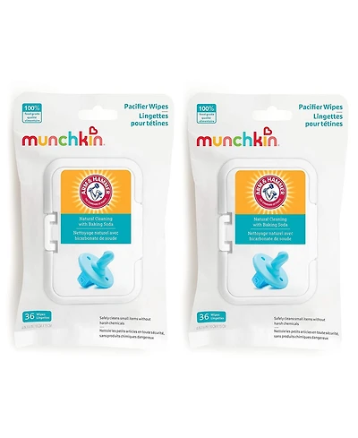 Munchkin Baby Arm & Hammer Pacifier Wipes, 2 Pack, 72 Wipes
