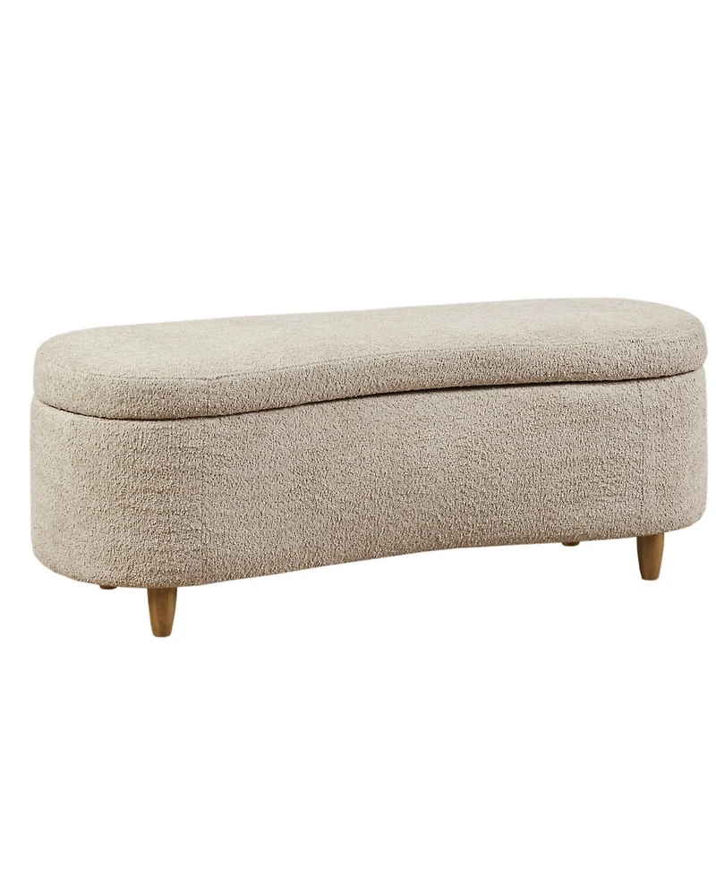 Ink+Ivy Bailey 48"W Boucle Flip Top Storage Bench