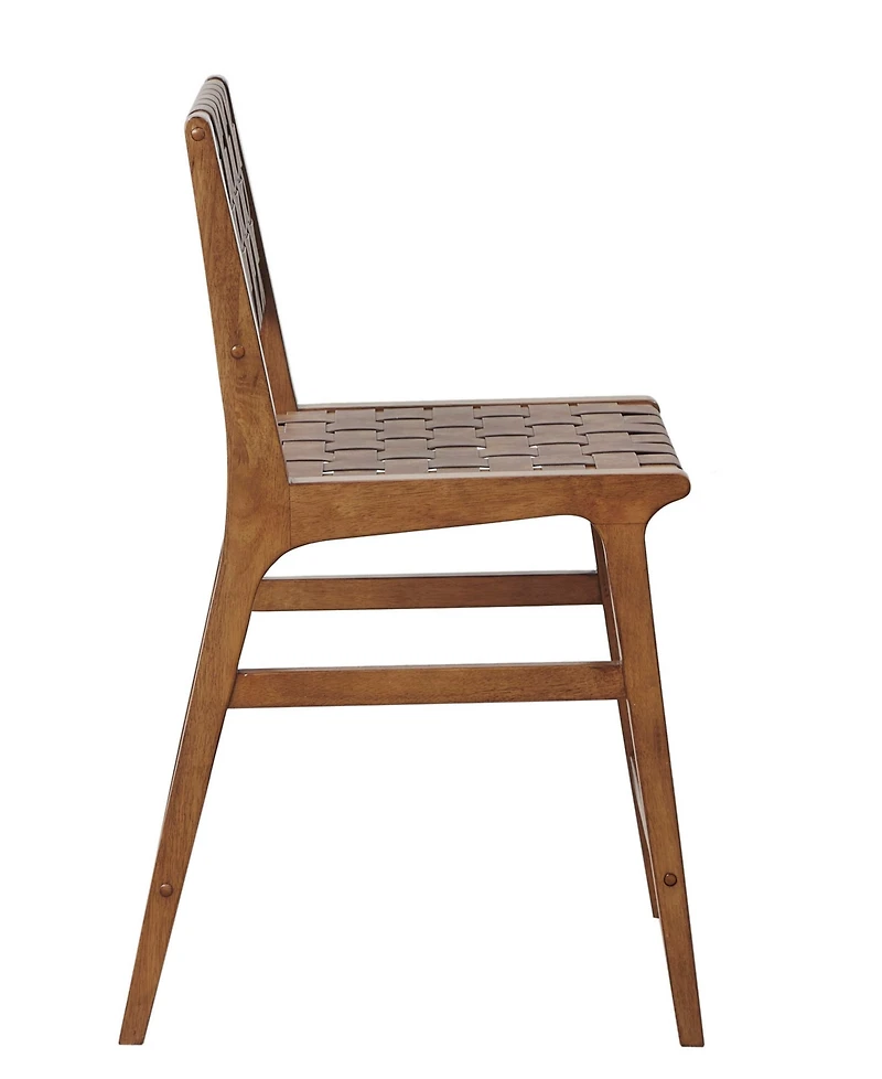 Ink+Ivy Oslo 24" High Faux Leather Woven Counter Stool