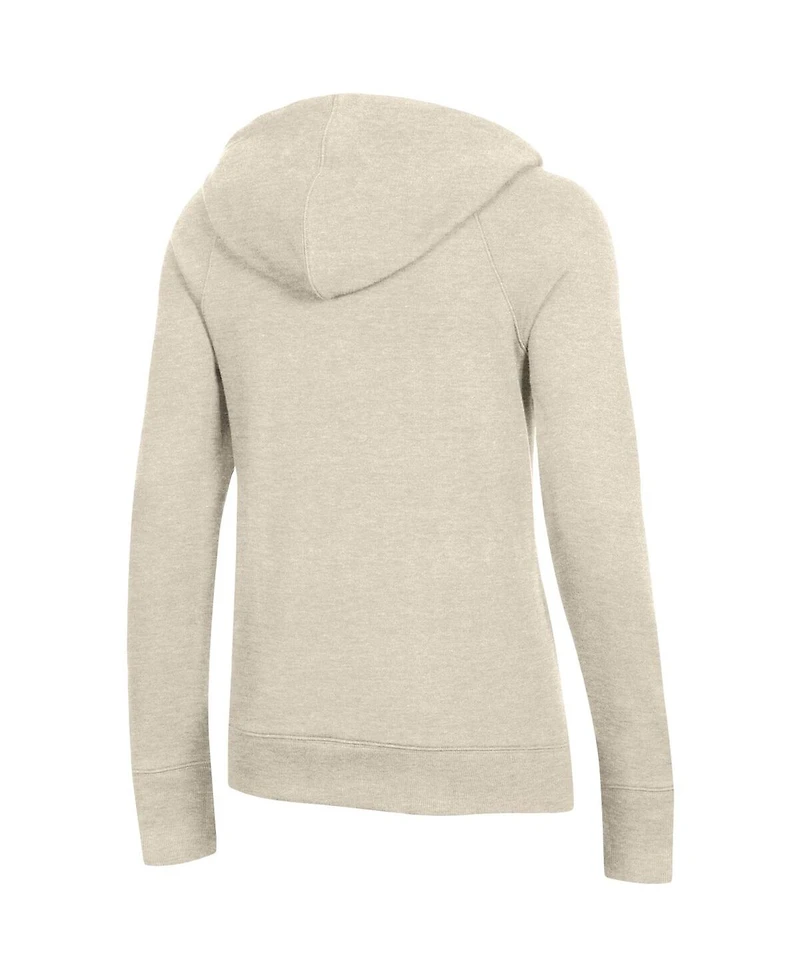 Women's Champion Heathered Oatmeal Georgia Bulldogs College Seal Pullover Hoodie