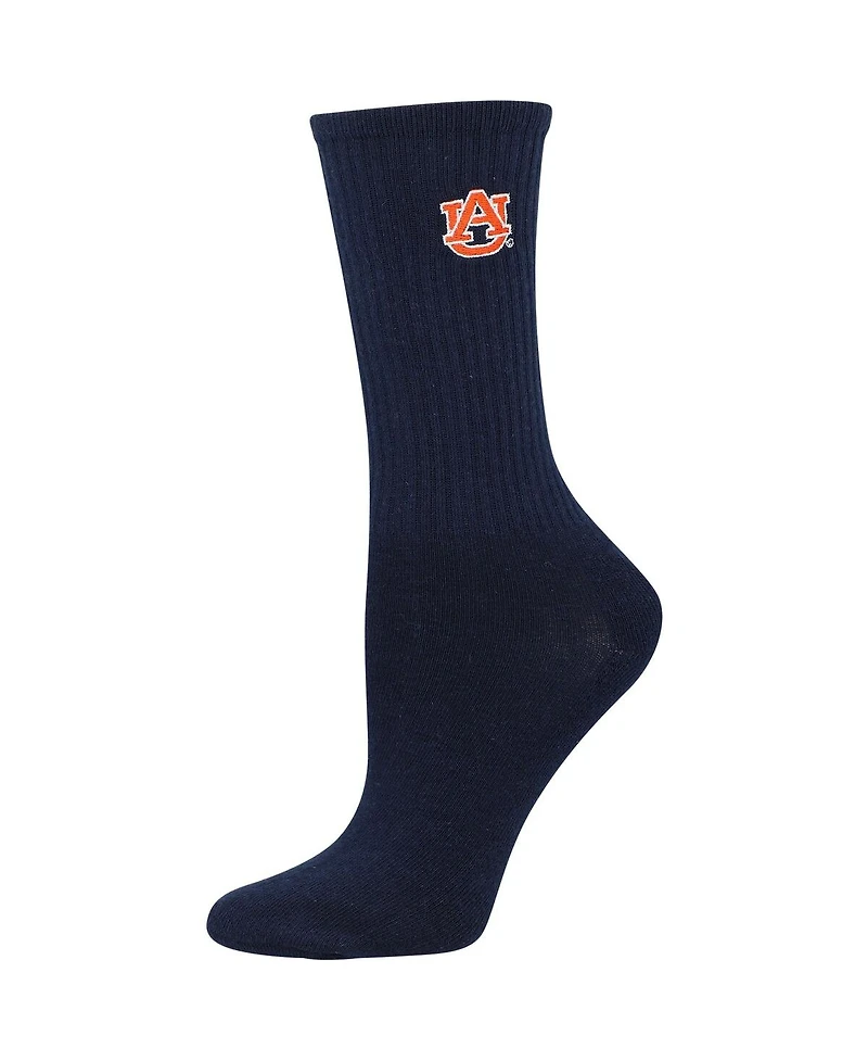 Women's ZooZatz Navy, White Auburn Tigers 2-Pack Quarter-Length Socks