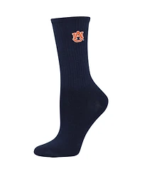 Women's ZooZatz Navy, White Auburn Tigers 2-Pack Quarter-Length Socks