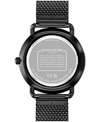 Coach Unisex Elliot Black Stainless Steel Mesh Bracelet Watch 41mm