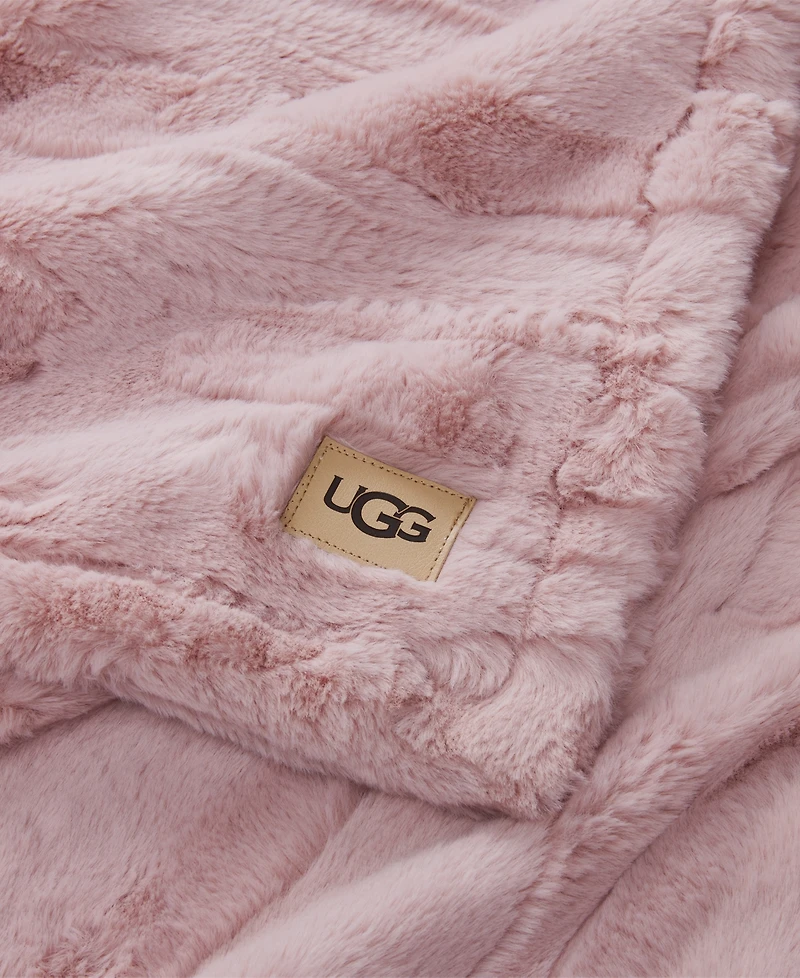 Ugg Valor Textured Faux Fur Throw, 50" x 70"