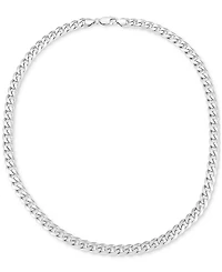 Men's Curb Chain Necklace in Sterling Silver