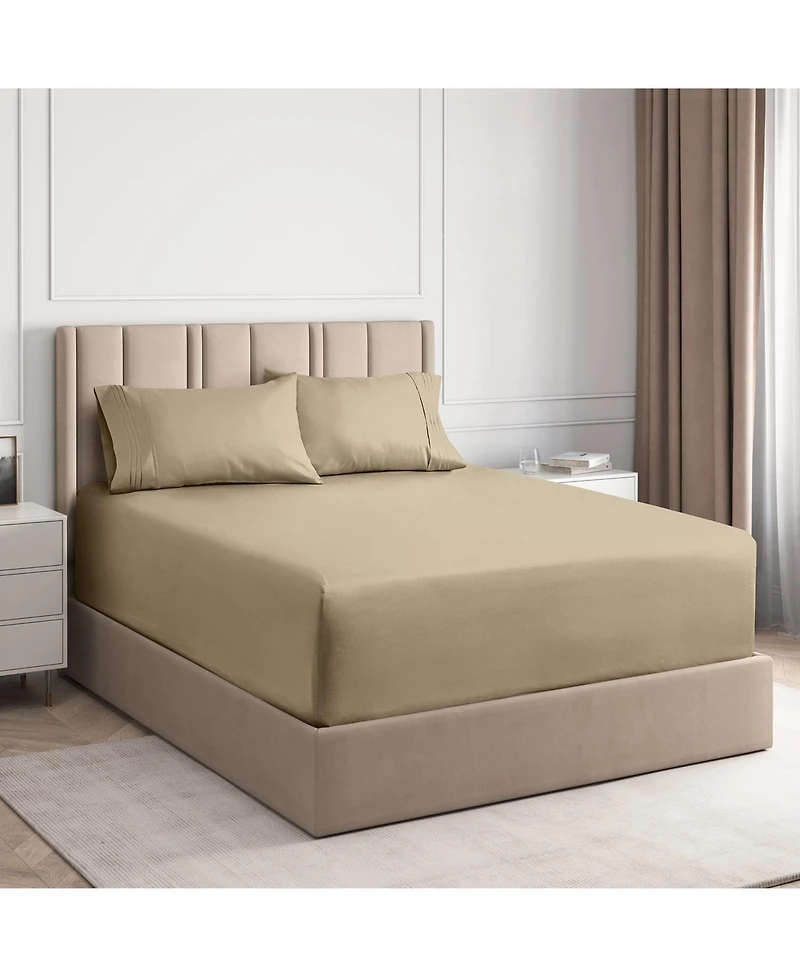 Cgk Unlimited Cotton Sheet Set 18" - 24" Inch Extra Deep Pocket Queen