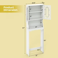 Bathroom Spacesaver Over the Toilet Door Storage Cabinet Tower Organizer