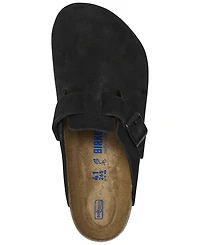 Birkenstock Men's Boston Soft Footbed Suede Leather Clogs from Finish Line