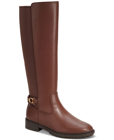 Coach Women's Faith Knee High Lug Sole Riding Boots