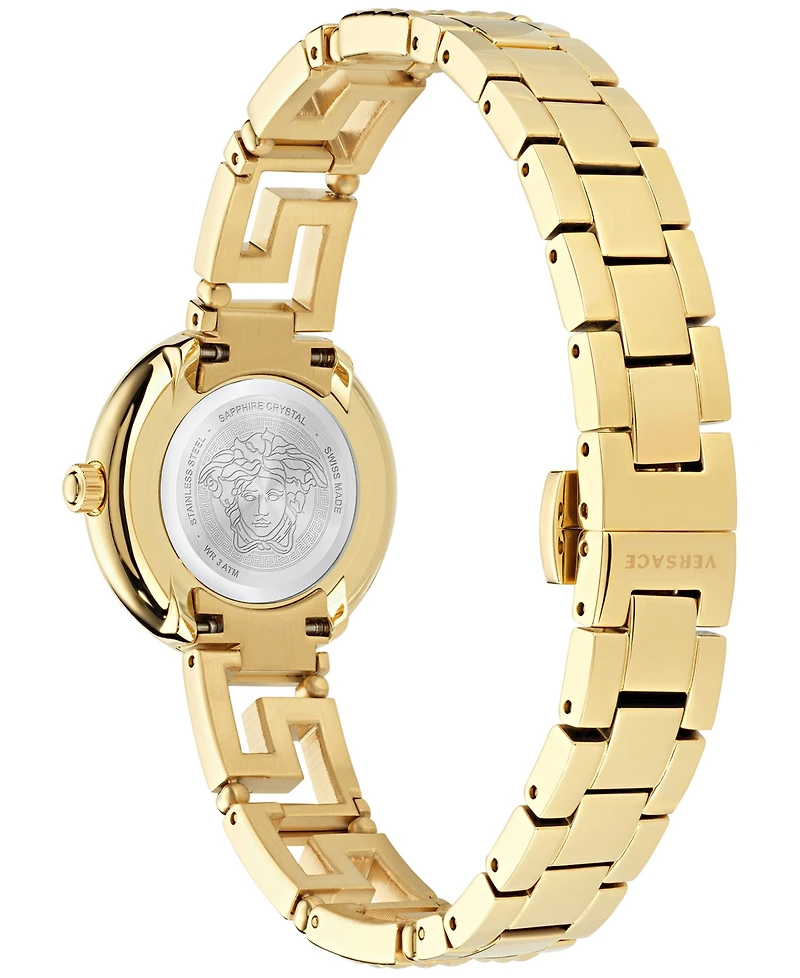 Versace Women's Swiss Greca Goddess Gold Ion Plated Stainless Steel Cut-Out Bracelet Watch 28mm