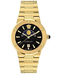Versace Women's Swiss Greca Logo Gold Ion Plated Stainless Steel Bracelet Watch 38mm